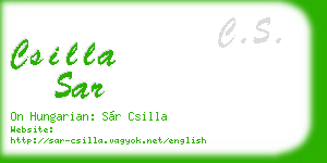 csilla sar business card
