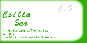 csilla sar business card